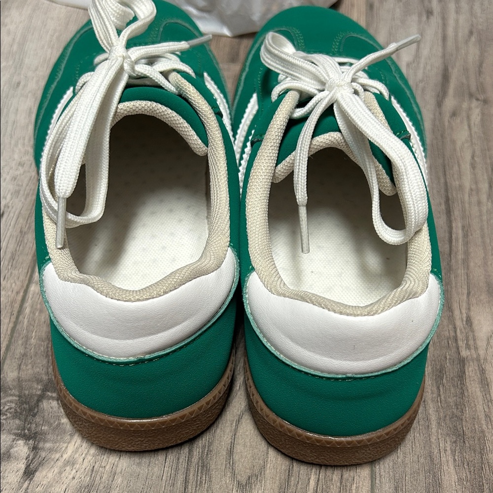 Green and White Sneakers - Picture 6 of 6